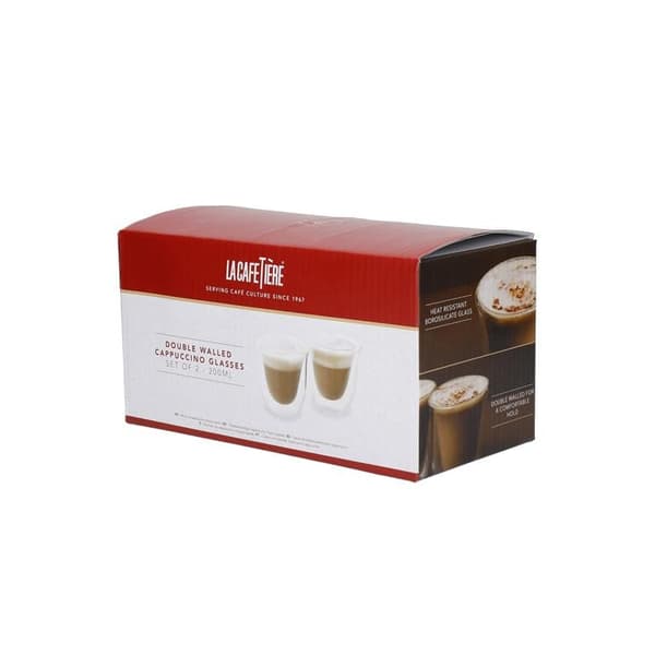 La Cafetière Double Walled Cappuccino Glasses Set - 2pcs.