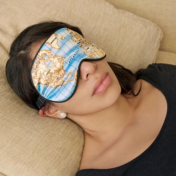 Kikkerland Ultra Soft Sleep Mask -  Map
