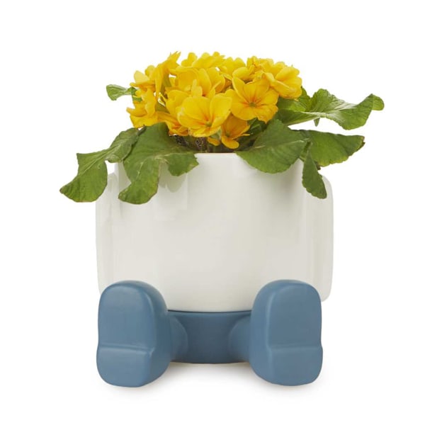 Balvi Ceramic Flower Pot Mr. Sitty Green