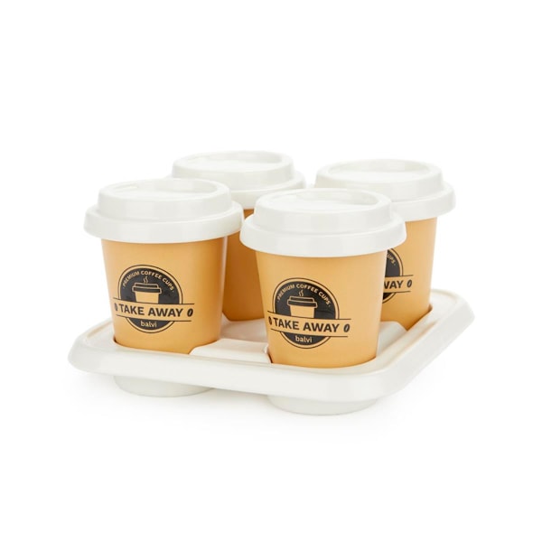 Balvi Coffee Cup Take Away Set 4pcs. (porcelain)