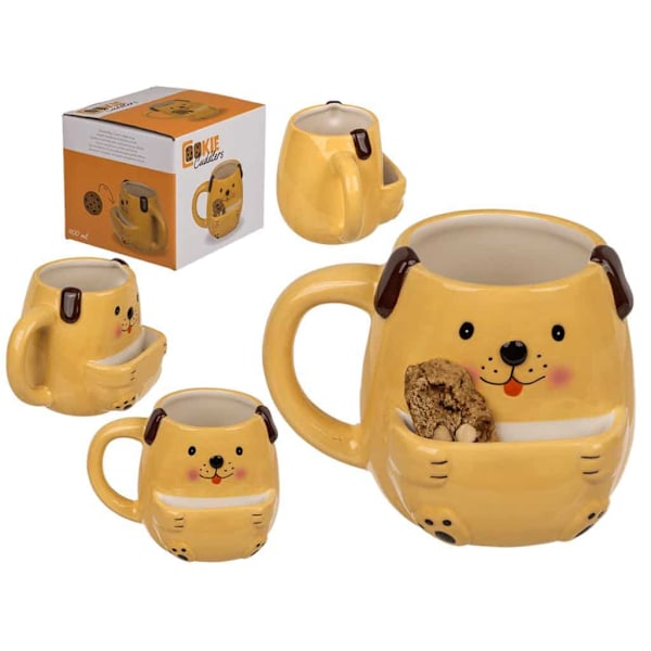 Out of the Blue Dolomite Coffee Mug with Cookie Holder - Dog