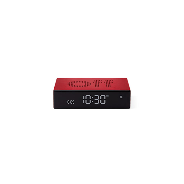 Lexon Design Flip + Premium Alarm Clock Light Pink