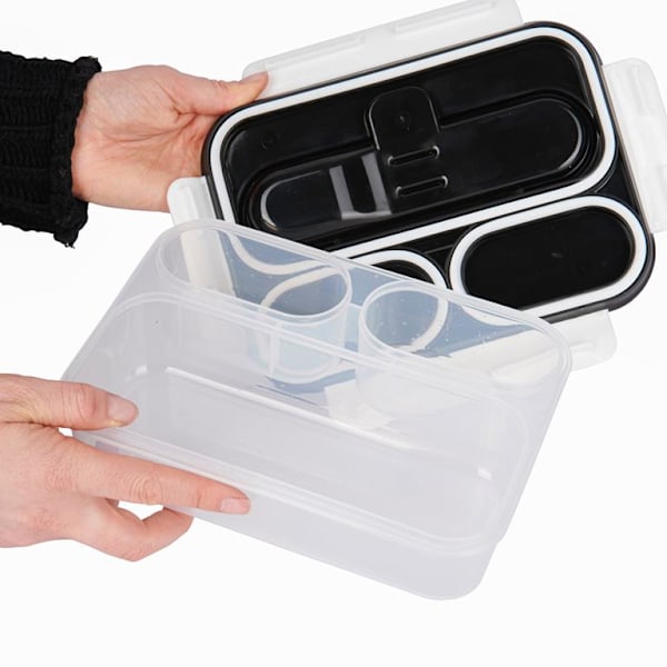 Built Apex Water Bottle &amp; Bento Lunch Box Gift Set - Black