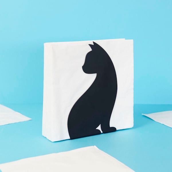 Balvi Napkin Holder Feline - Black