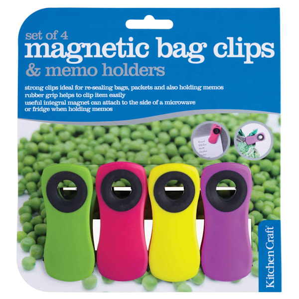 KitchenCraft  Magnetic Memo Clips, Set of 4