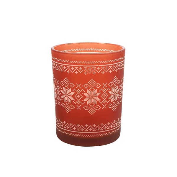 Countryfield Tea Light Holder Thyra 10x12,5cm Glass Red
