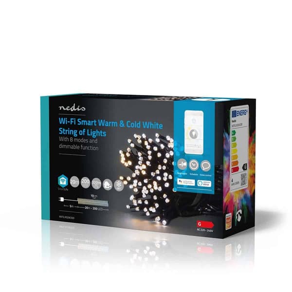 Nedis SmartLife Decorative LED String 200 LED's White - 20m
