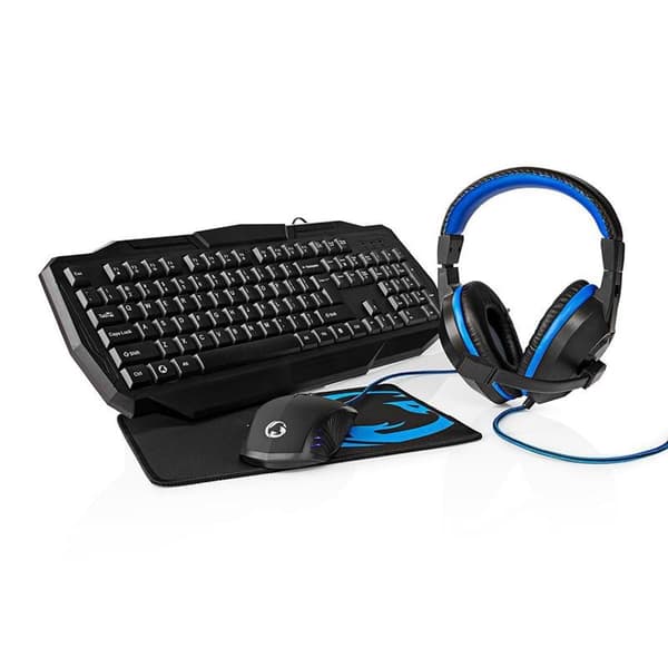 Nedis Gaming Combo Kit 4-in-1 - LED - US / QWERTY