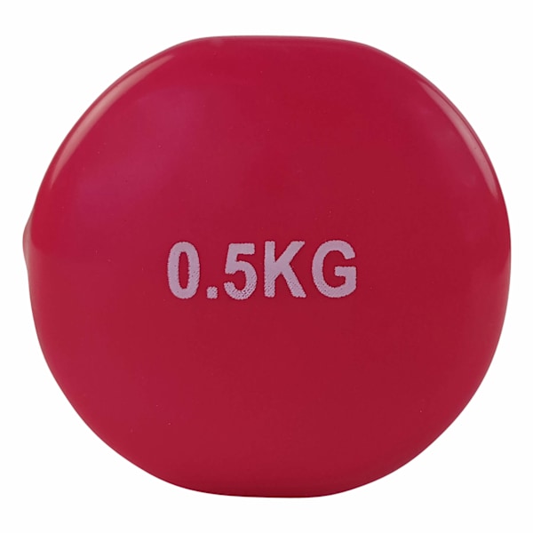 Tunturi Vinyyli Dumbbellit 0,5 kg, Vaaleanpunainen, Par i(13.5x5x9 cm)