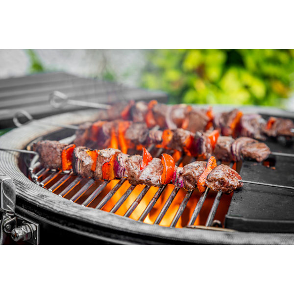 MasterClass Stainless Steel Flat Sided Skewers 40cm - 6pcs