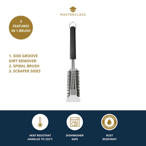 MasterClass BBQ Bristle Spiral Grill Brush