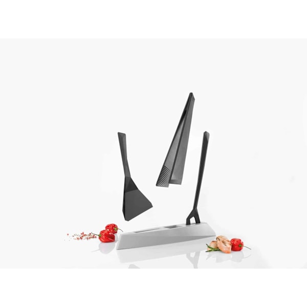 Koziol KANT Utensilo Stand w/ tools set Cool Grey