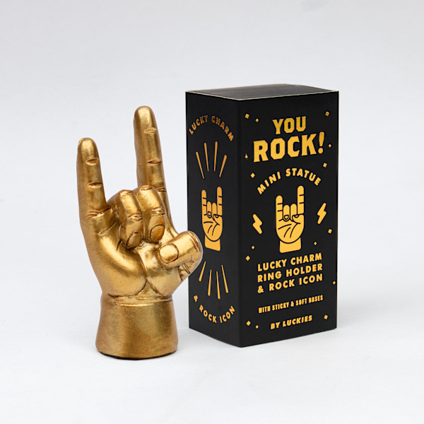 Luckies You Rock Gold Salute Lucky Charm | Ring Holder