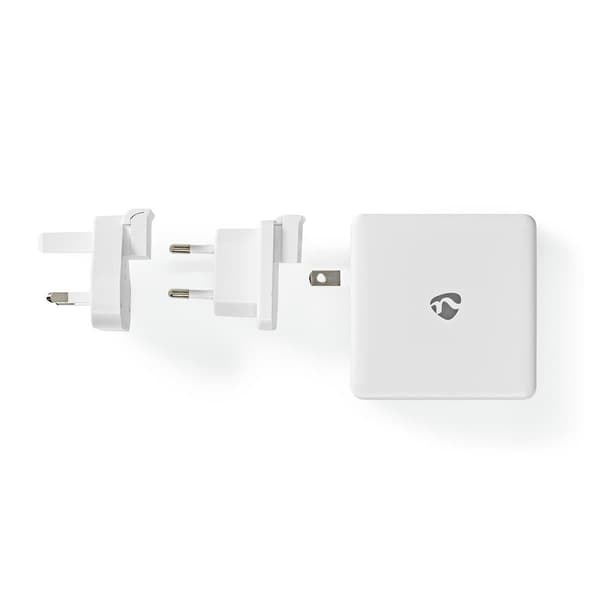 Nedis Quick Wall Charger - 65W - 2 x USB-C Output Valkoinen eleganssi