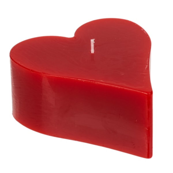 Out of the Blue Large Block Candle in Heart Shape White