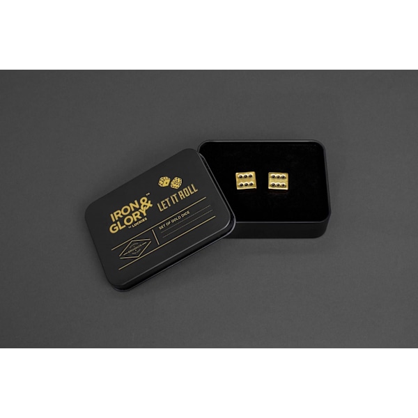 Iron &amp; Glory Let it Roll Sets of Dice Gold