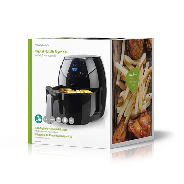 Nedis Hot Air Fryer 6.5L - Timer 60min Digital