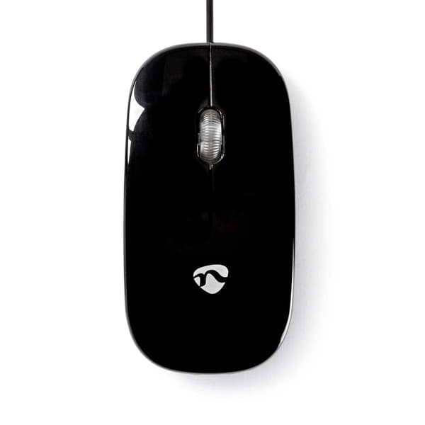 Nedis Wired Mouse 1000dpi - Both Handed Black