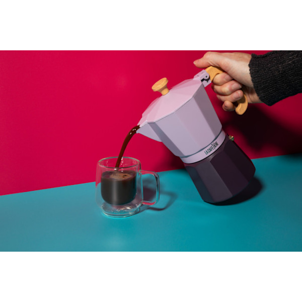 La Cafetière Venetsia Alumiininen Espresso-kone 3 kuppia - Purple 2 Tone