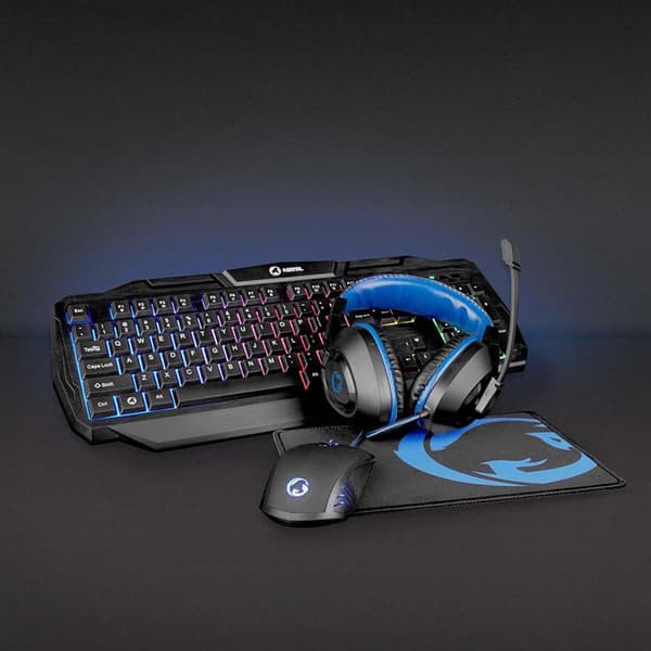 Nedis Gaming Combo Kit 4-in-1 - LED - US / QWERTY