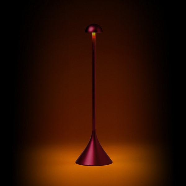 Lexon Design STELI Dome Table Lamp Dark Red