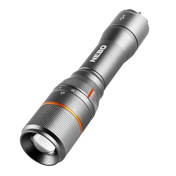NEBO Davinci&#x2122; 1000 Rechargeable Handheld Flashlight 1000lm Rustfrit stål