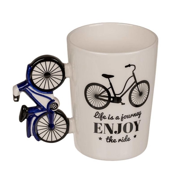 Out of the Blue Coffee Mug Bicycle - Enjoy the Ride Red