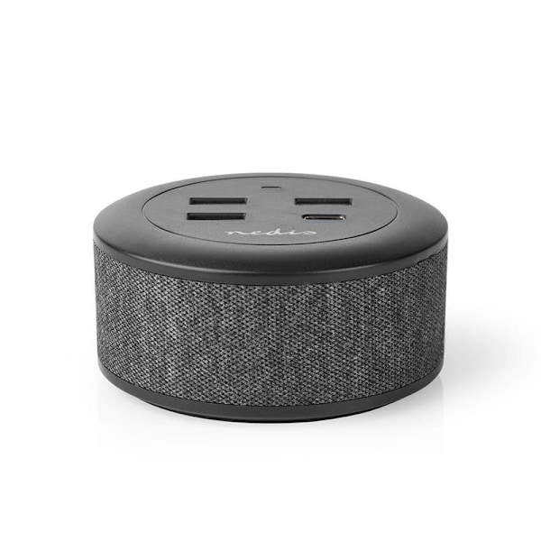 Nedis Quick Desktop Charger - 30W - 3xUSB-A/1xUSB-C Harmaa