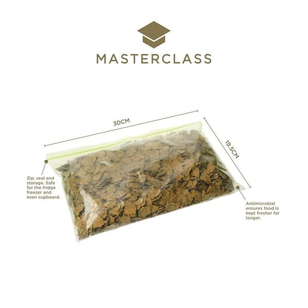 MasterClass Zip Fresh Bags, Set of 20, Medium
