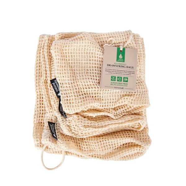 Natural Elements Drawstring Produce Bags Set 3pcs.