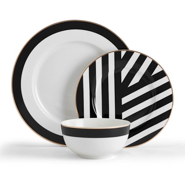 Mikasa Luxe Deco 12-osainen Ruokailuastiasto Kiinasta