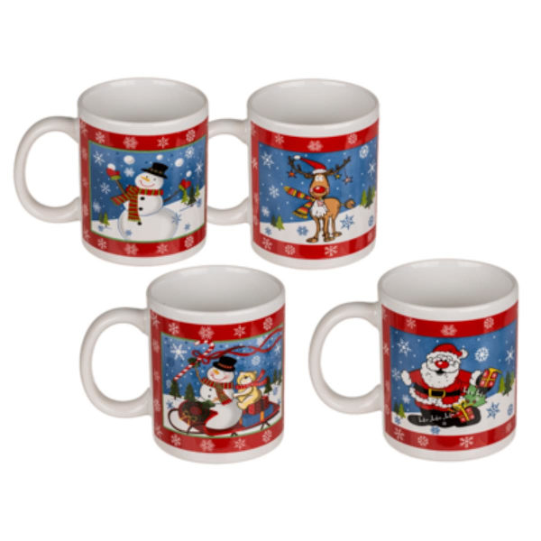 Out of the Blue Christmas Mug Red/Blue - Reindeer