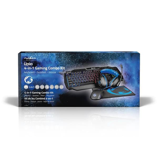 Nedis Gaming Combo Kit 4-in-1 - LED - US / QWERTY