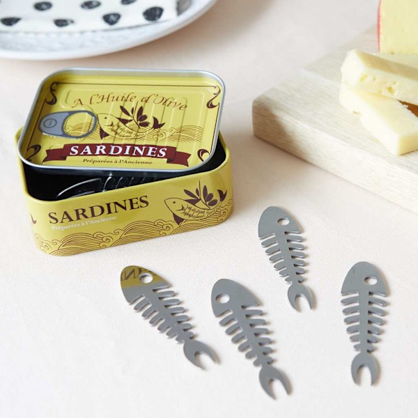 Balvi Snack Fork Sardines Tin - set 6pcs.