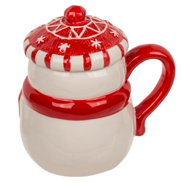 Out of the Blue Christmas Dolomite Mug Funny Snowman - Red