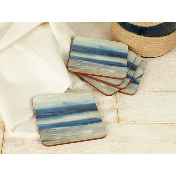 Creative Tops Premium Coasters Set 6pcs. - Blue Abstract