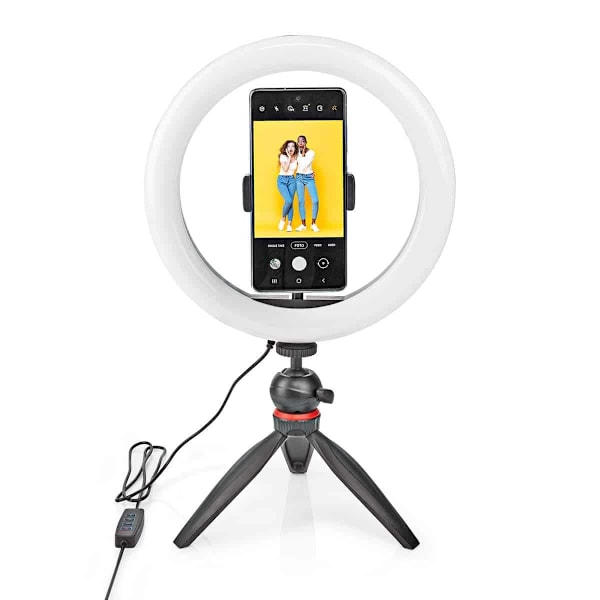 Nedis Ring Light 10&quot; 120LED&apos;s 2700 - 6700K with Tripod