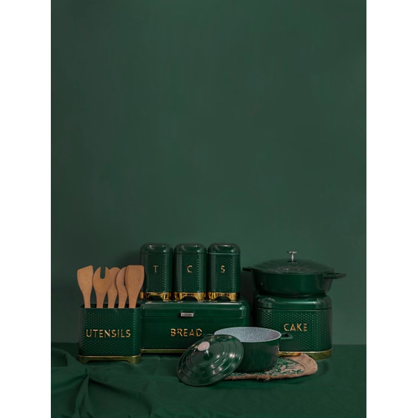 MasterClass Cast Aluminium Casserole 4L. - Hunter Green