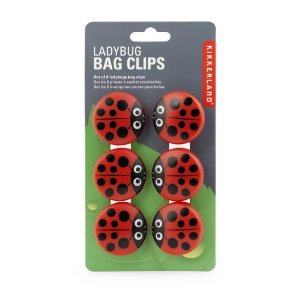 Kikkerland påseklämmor Ladybug - 6-pack.