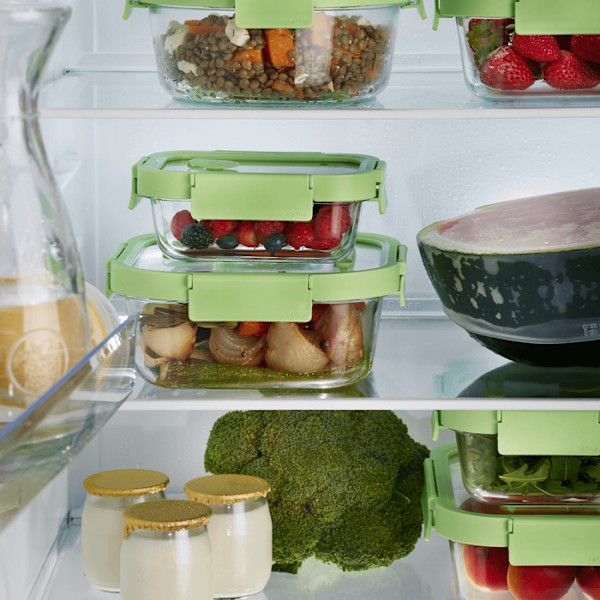 Lékué Versatile Rectangular Glass Container Set - 3pcs.