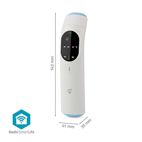 Nedis SmartLife Infrapunatermometri | Korva / Otsa - Nopea ja Tarkka Lämpömittari