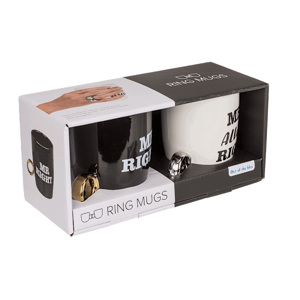 Out of the Blue Coffee Mugs Mr Right &amp; Mrs Always Right Set