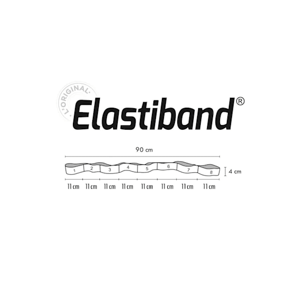 Sveltus elastinen vastuskumi 15 kg - Musta, 90 cm (harjoitusposteri mukana)