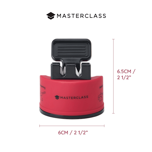 MasterClass Smart Sharp Dual Veitsenteroitin MestariÄlykäs Terävä Kaksoisveitsenteroitin, Punainen