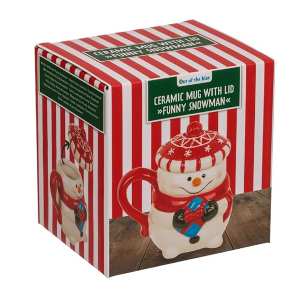 Out of the Blue Christmas Dolomite Mug Funny Snowman - Red