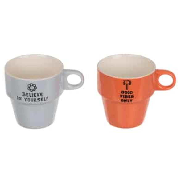 Out of the Blue Stackable Mugs - 4 pcs. - Pastel