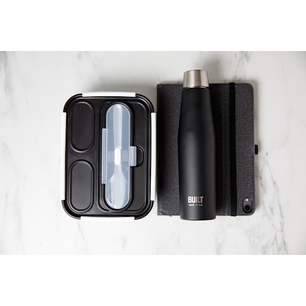 Built Apex Water Bottle &amp; Bento Lunch Box Gift Set - Black