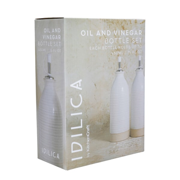 KitchenCraft Idilica Oil and Vinegar Bottles 450ml - 2 pcs