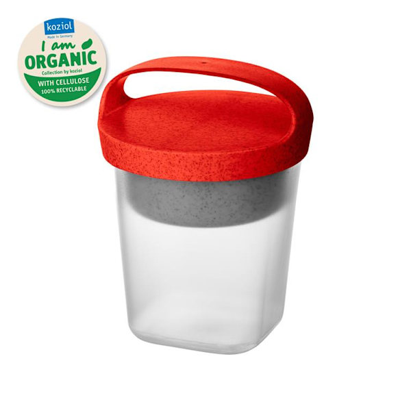 Koziol BUDDY Snackpot with Lid - 0.5L Organic Pink