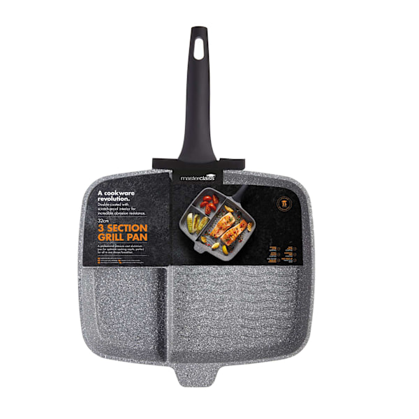MasterClass Cast Aluminium Three Section Grill Pan